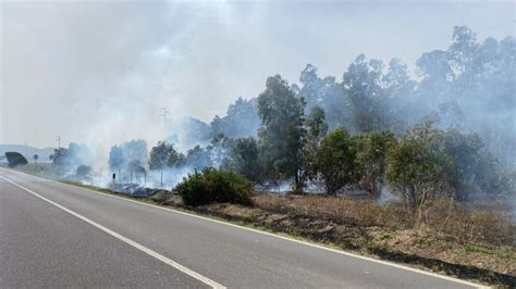 incendio san gavino|Incendio a San Gavino, le immagini riprese dal drone